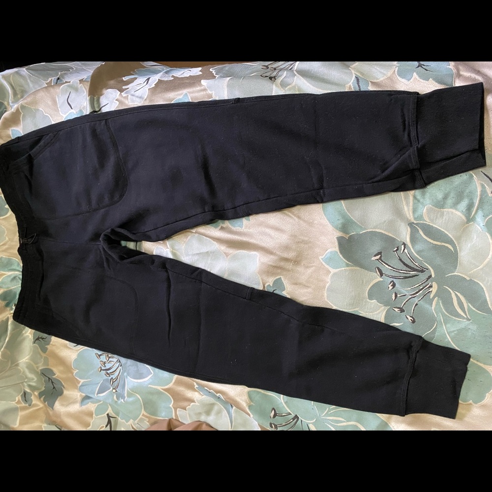 Mens Black Jogger Fleece Sweatpants